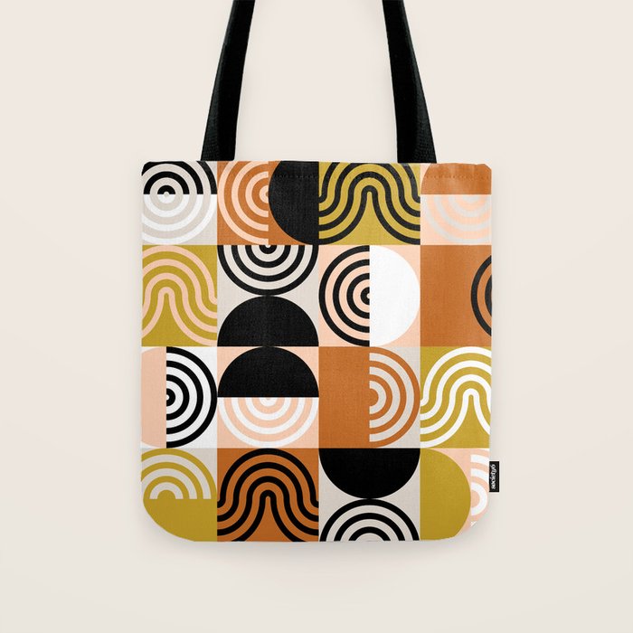 abstract checker lines modern Tote Bag Gallery Image 1