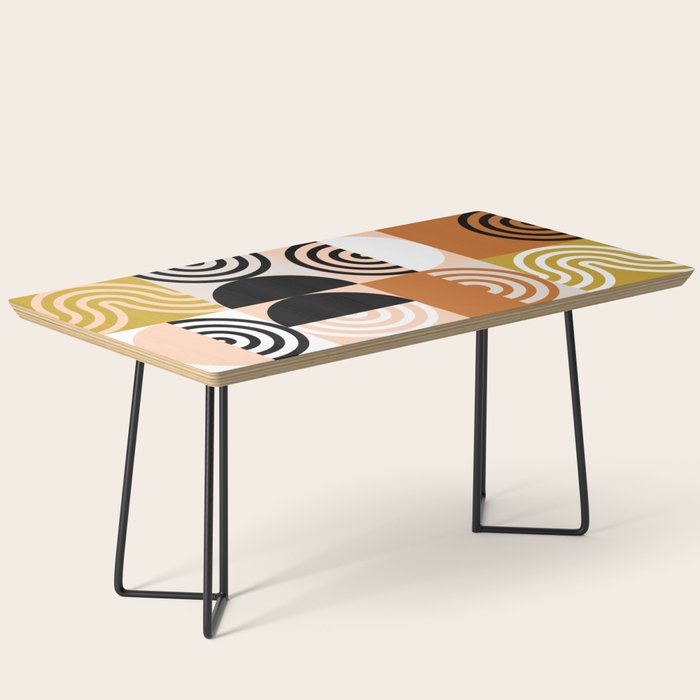 abstract checker lines modern Coffee Table Gallery Image 1