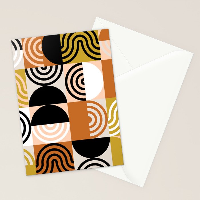 abstract checker lines modern Stationery Card Gallery Image 2