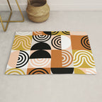 abstract checker lines modern Rug Gallery Image 1