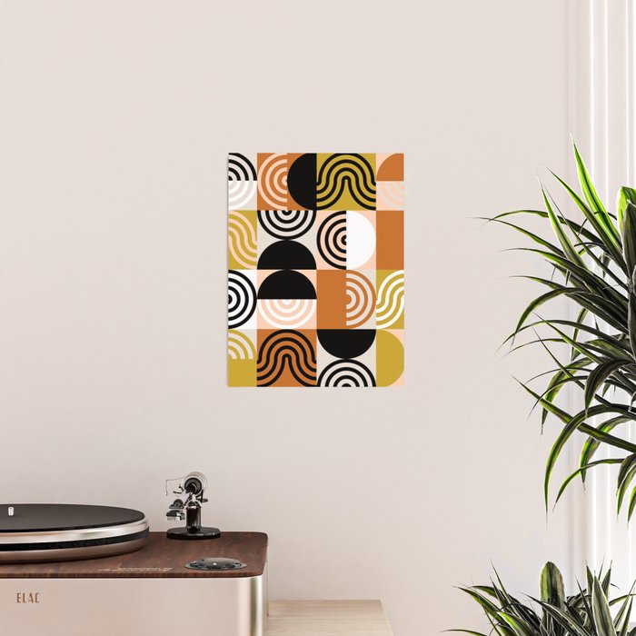 abstract checker lines modern Poster Gallery Image 2