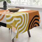abstract checker lines modern Tablecloth Gallery Image 3