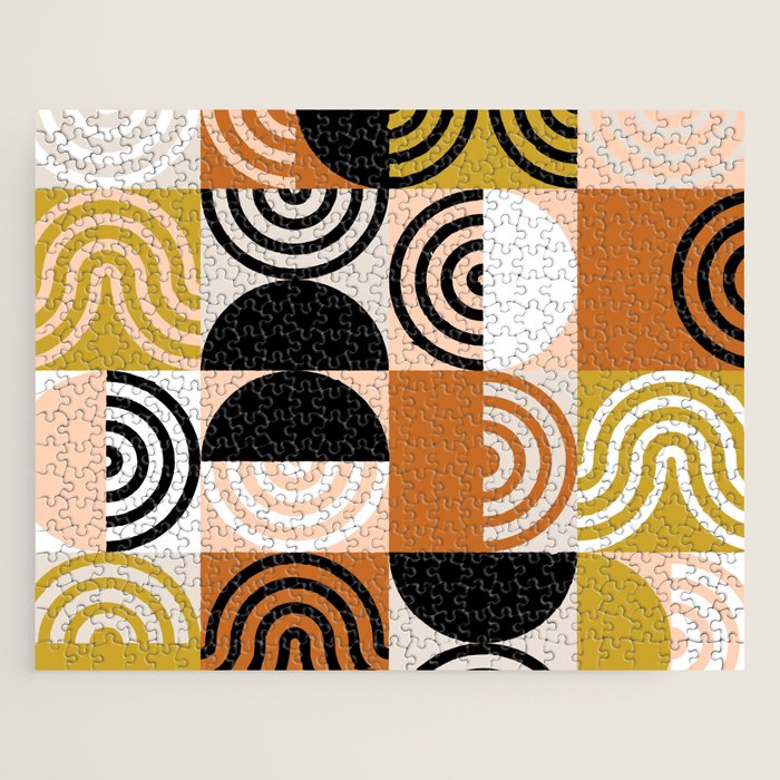 abstract checker lines modern Jigsaw Puzzle Gallery Image 1