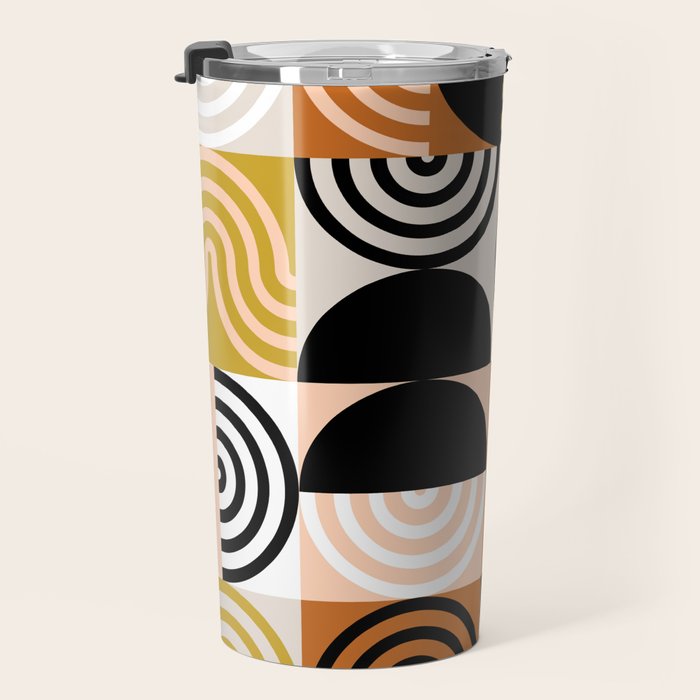 abstract checker lines modern Travel Mug Gallery Image 3