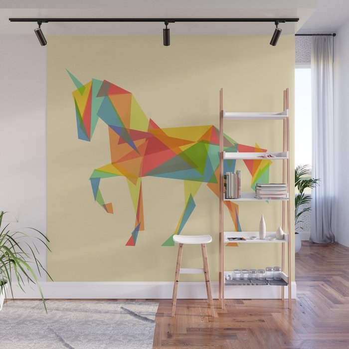 Fractal Geometric Unicorn Wall Mural Gallery Image 1