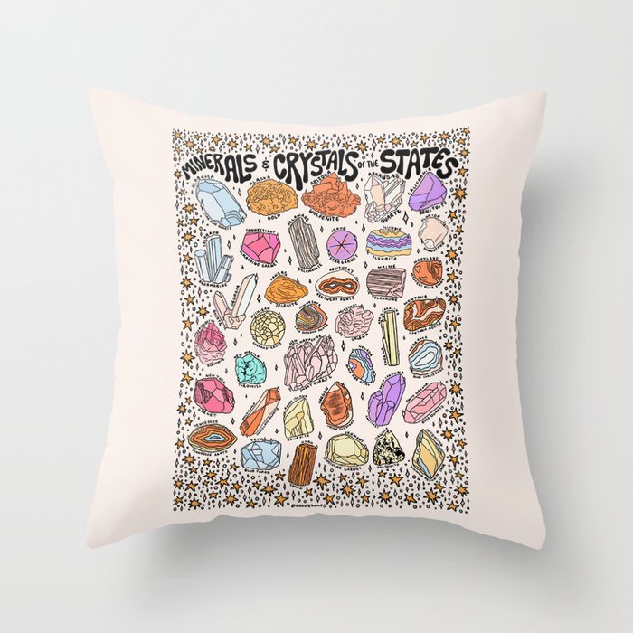 Crystals of the States Throw Pillow Gallery Image 6