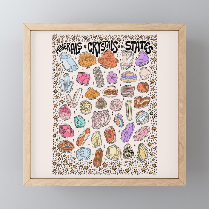 Crystals of the States Mini Art Print Gallery Image 1