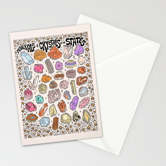Crystals of the States Stationery Card Gallery Image 2