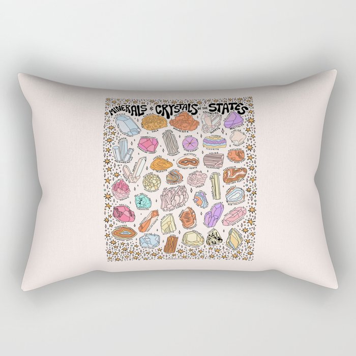 Crystals of the States Rectangular Pillow Gallery Image 2