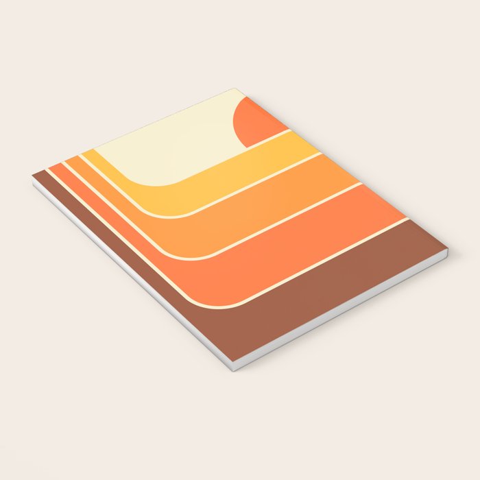 Retro Geometric Sun Set Design 421 Notebook Gallery Image 3