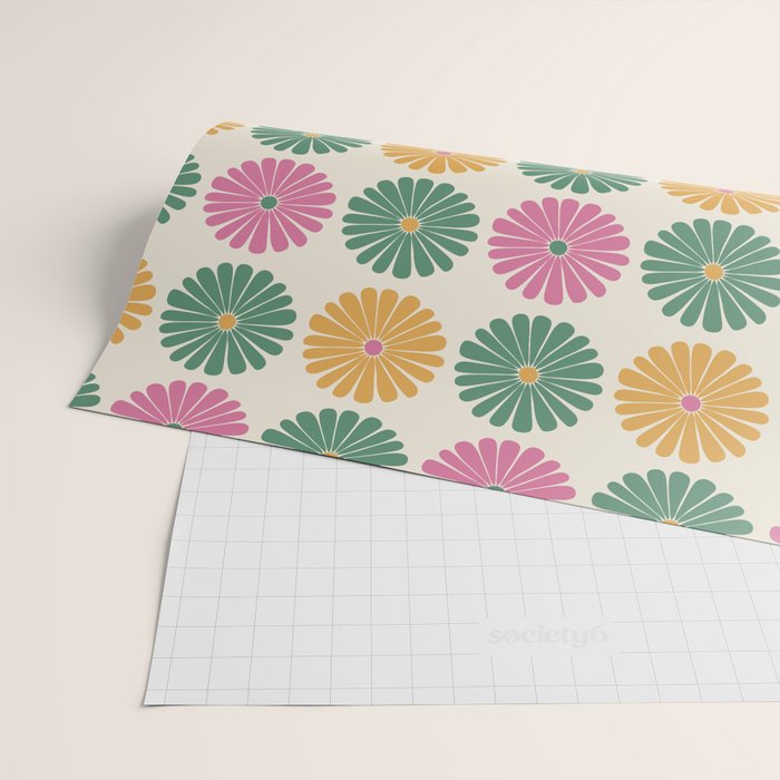 Retro Summer Daisies XI Wrapping Paper Gallery Image 2