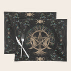 Tree of Life Pentagram Moon Ornament Placemat Gallery Image 1