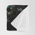Tree of Life Pentagram Moon Ornament Throw Blanket Gallery Image 3