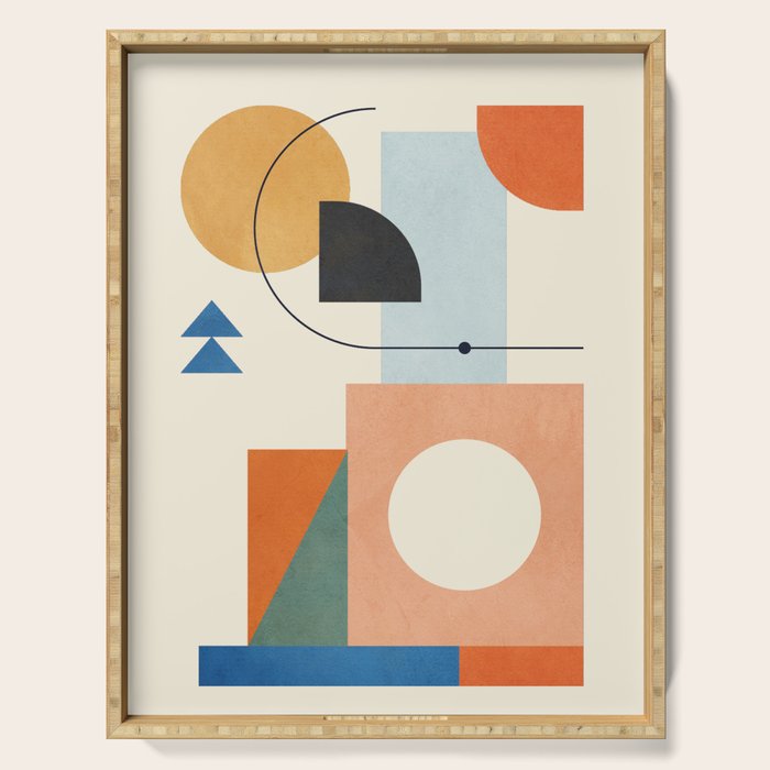 Geometric Color Play 02 Serving Tray Gallery Image 1