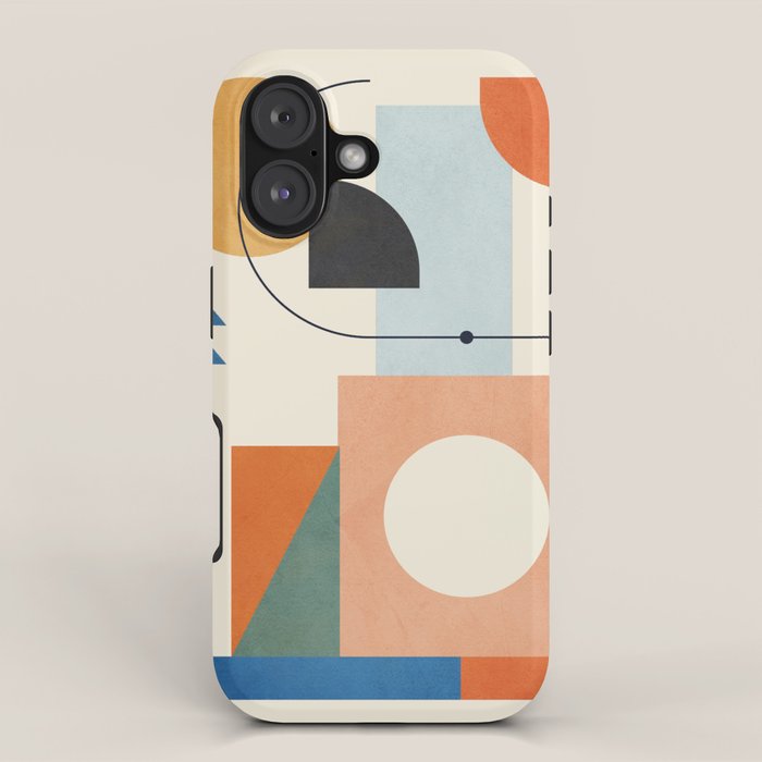 Geometric Color Play 02 iPhone Case Gallery Image 1