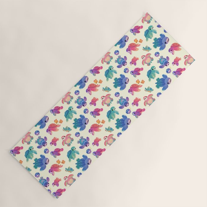 Sea turtle - bright Yoga Mat Gallery Image 1