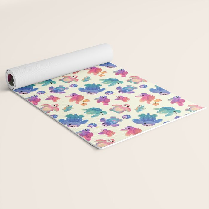 Sea turtle - bright Yoga Mat Gallery Image 2