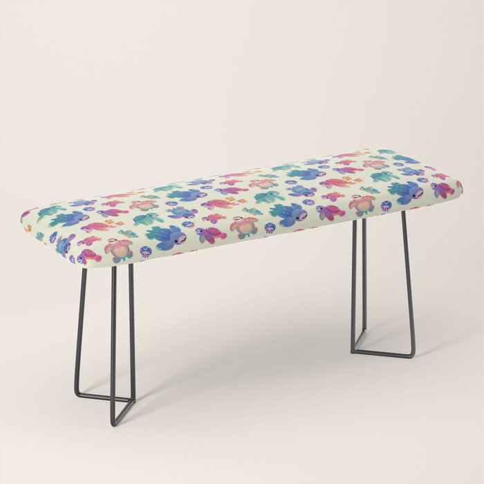 Sea turtle - bright Bench Gallery Image 1