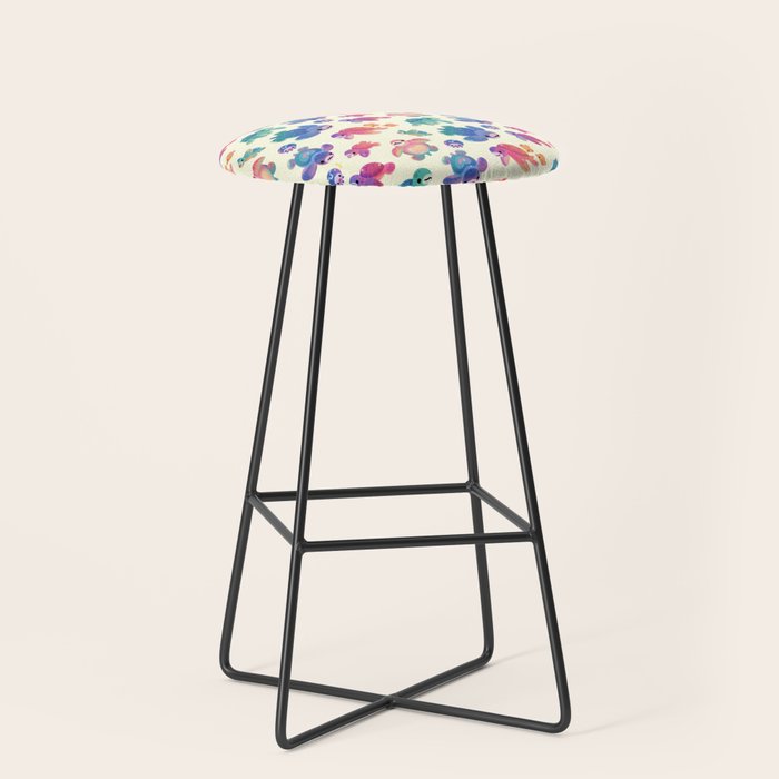 Sea turtle - bright Stool Gallery Image 1