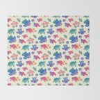 Sea turtle - bright Throw Blanket Gallery Image 2