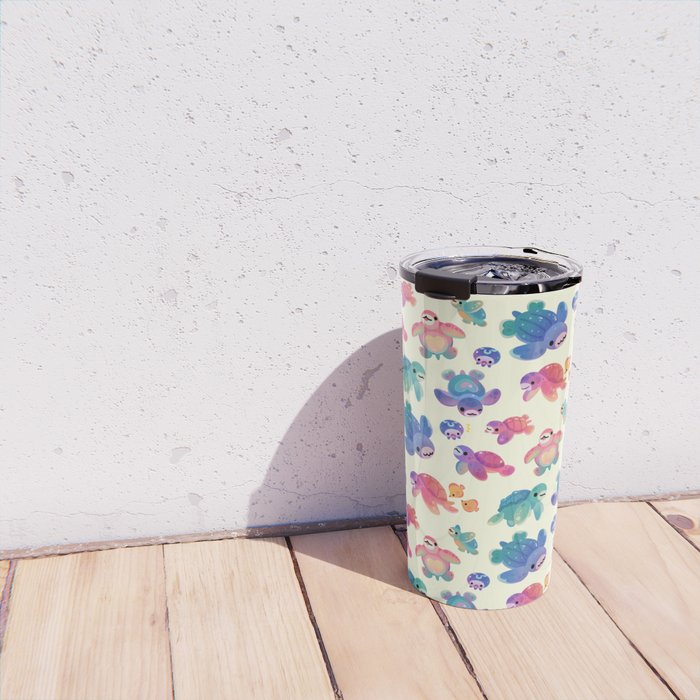 Sea turtle - bright Travel Mug Gallery Image 4