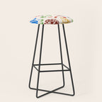 Italy Food Illustration Colorful Handdrawn Mediterranean Cuisine Stool Gallery Image 1