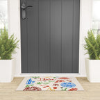 Italy Food Illustration Colorful Handdrawn Mediterranean Cuisine Welcome Mat Gallery Image 3