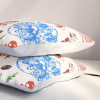 Italy Food Illustration Colorful Handdrawn Mediterranean Cuisine Pillow Sham Gallery Image 3