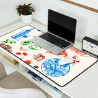 Italy Food Illustration Colorful Handdrawn Mediterranean Cuisine Desk Mat Gallery Image 2