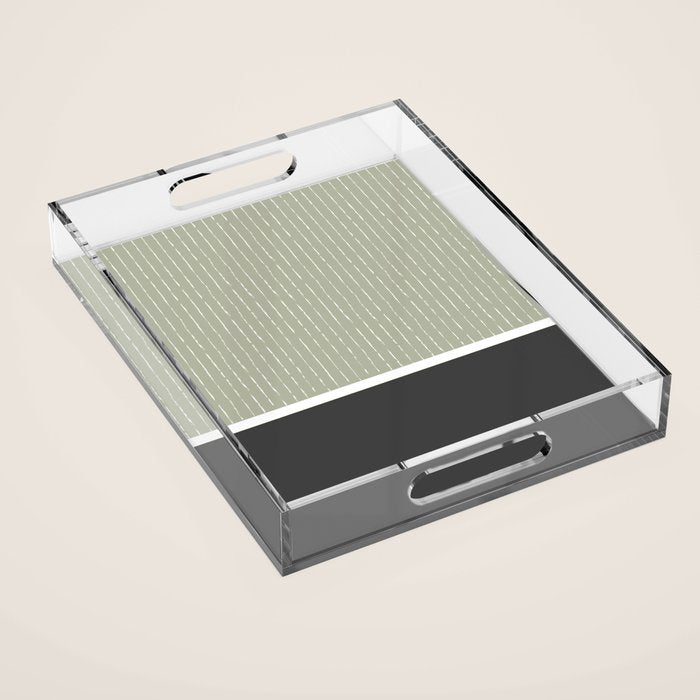 Linen Sage and Gray Acrylic Tray Gallery Image 1
