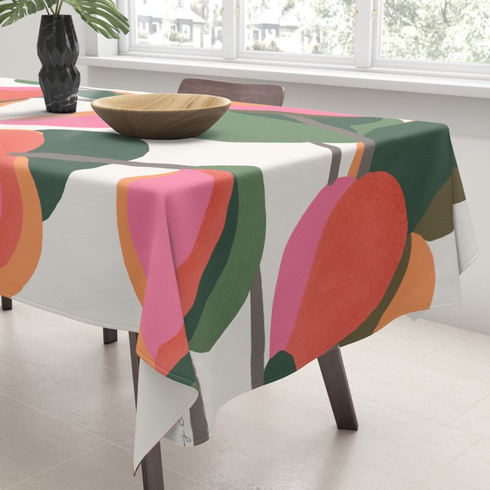 Abstract Eucalyptus Leaves III Tablecloth Gallery Image 3