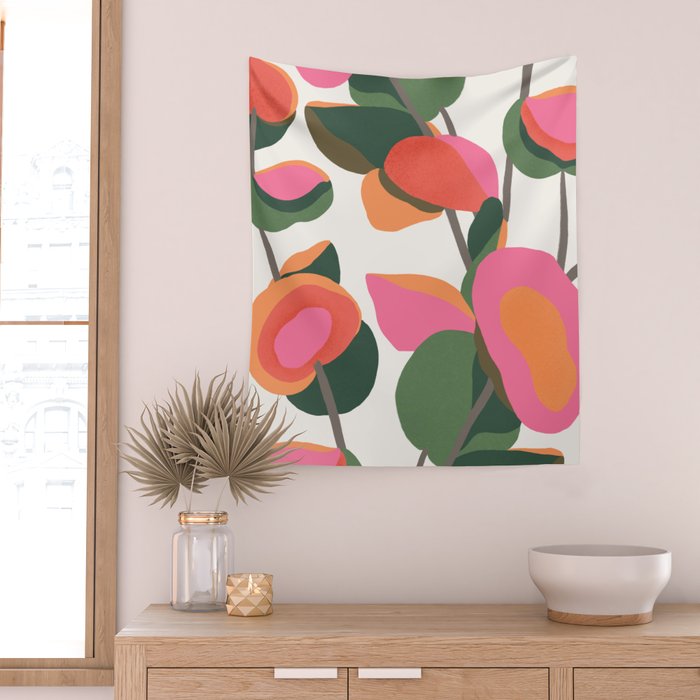 Abstract Eucalyptus Leaves III Wall Tapestry Gallery Image 2
