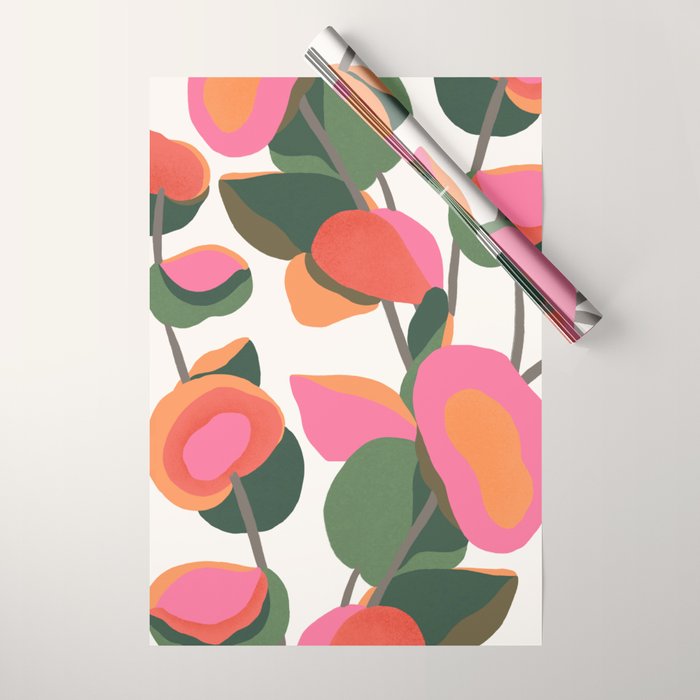 Abstract Eucalyptus Leaves III Wrapping Paper Gallery Image 1