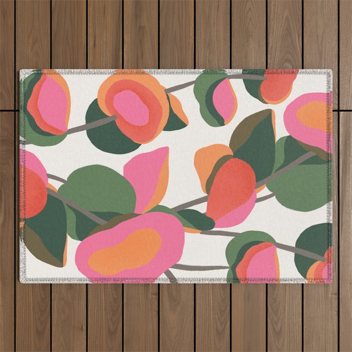 Abstract Eucalyptus Leaves III Outdoor Rug Gallery Image 1