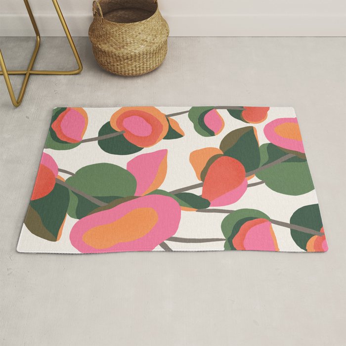 Abstract Eucalyptus Leaves III Rug Gallery Image 1