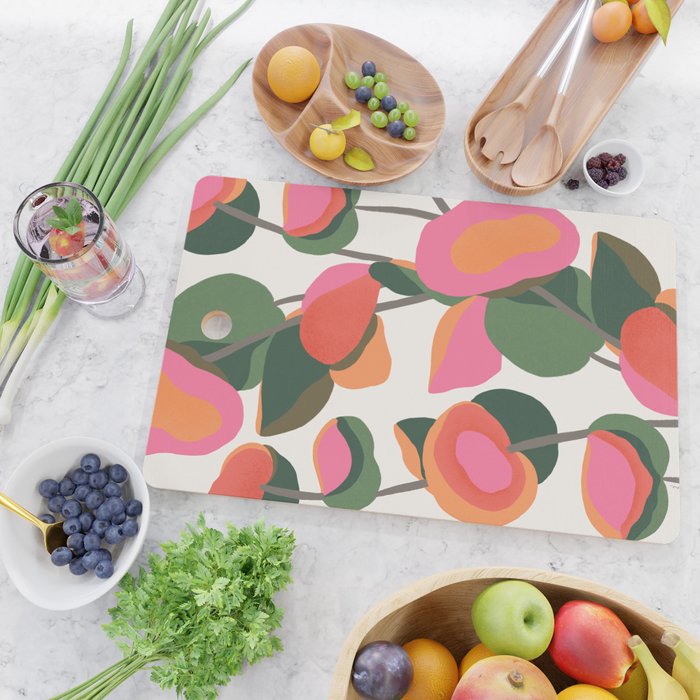 Abstract Eucalyptus Leaves III Cutting Board Gallery Image 2