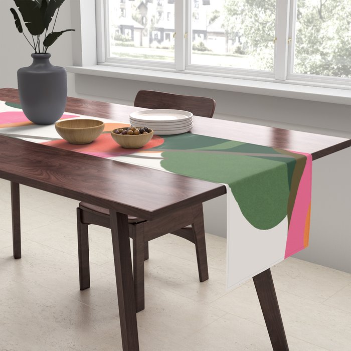 Abstract Eucalyptus Leaves III Table Runner Gallery Image 2