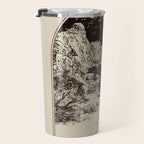 The Moon Tarot Card Poster. Mystic Landscape. Esoteric tarot. Dark moon Travel Mug Gallery Image 3