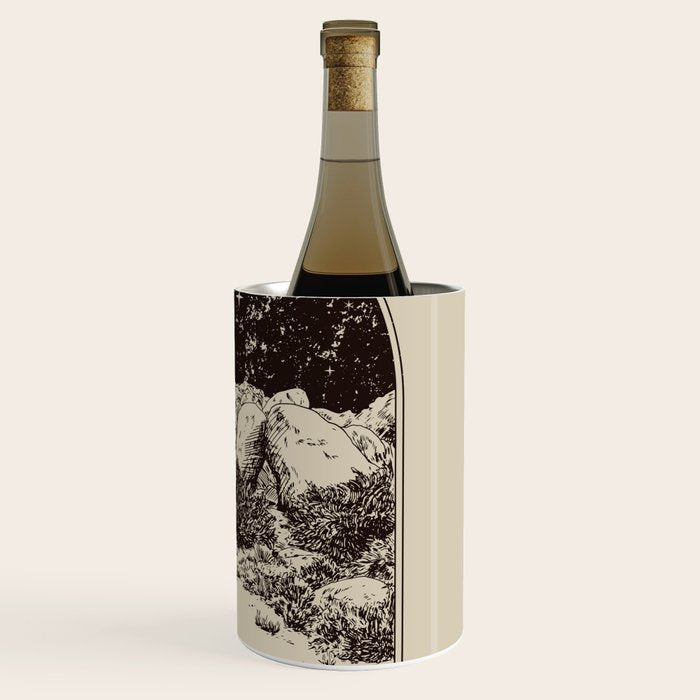 The Moon Tarot Card Poster. Mystic Landscape. Esoteric tarot. Dark moon Wine Chiller Gallery Image 3