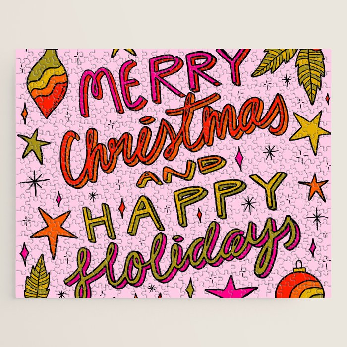 Merry Christmas and Happy Holidays Jigsaw Puzzle Gallery Image 1