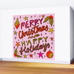 Merry Christmas and Happy Holidays Wall Mural Gallery Image 2