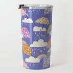 Spring Rain with Umbrellas Travel Mug Gallery Image 3