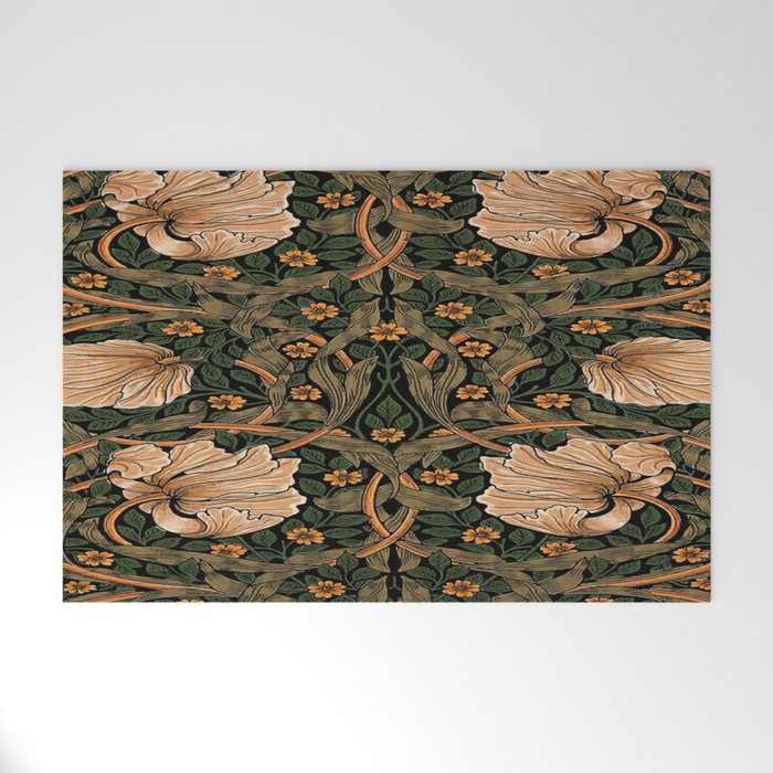 William Morris Pimpernel,No.2, William Morris floral design  Welcome Mat Gallery Image 1