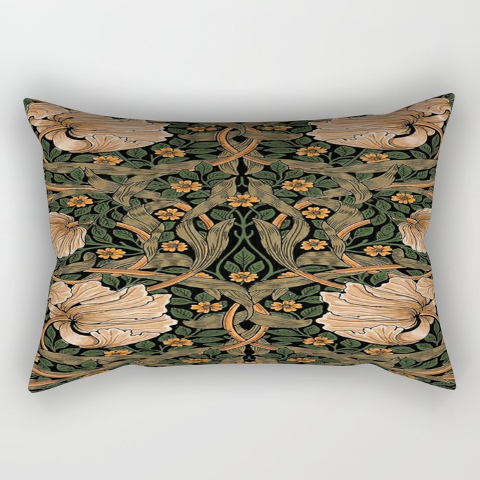 William Morris Pimpernel,No.2, William Morris floral design  Rectangular Pillow Gallery Image 1