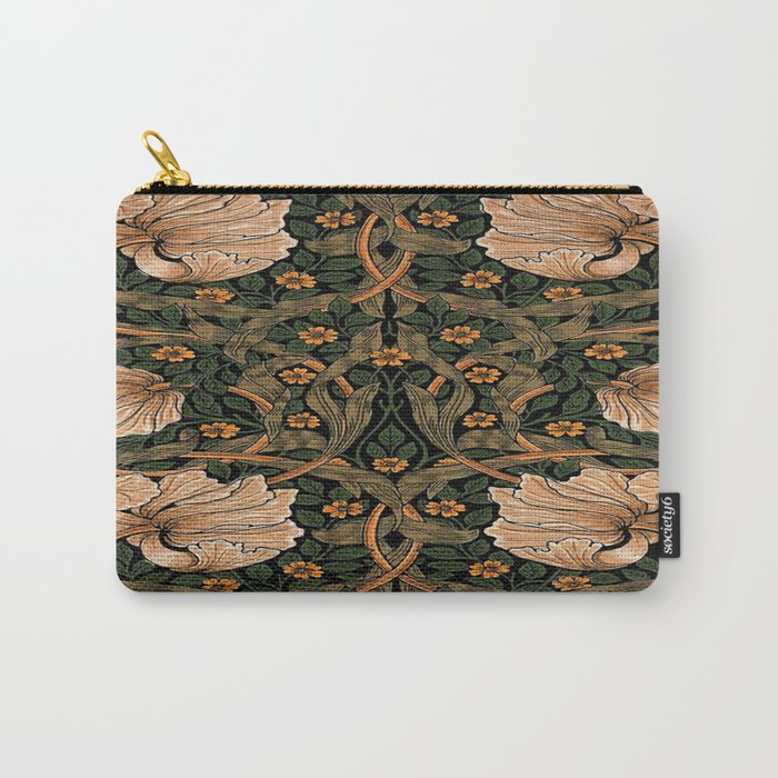 William Morris Pimpernel,No.2, William Morris floral design  Carry All Pouch Gallery Image 1