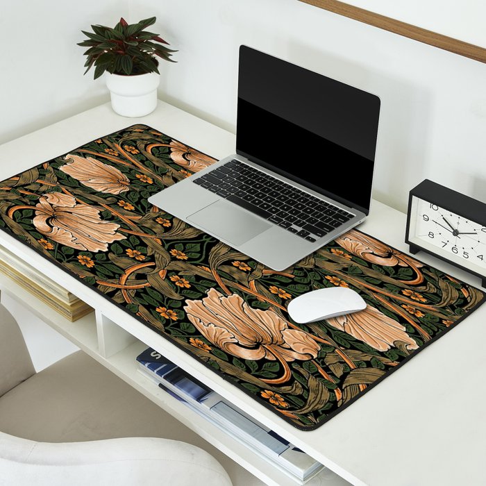 William Morris Pimpernel,No.2, William Morris floral design  Desk Mat Gallery Image 2
