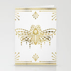 Death's Head Hawkmoth - Gold Palette Stationery Card Gallery Image 2
