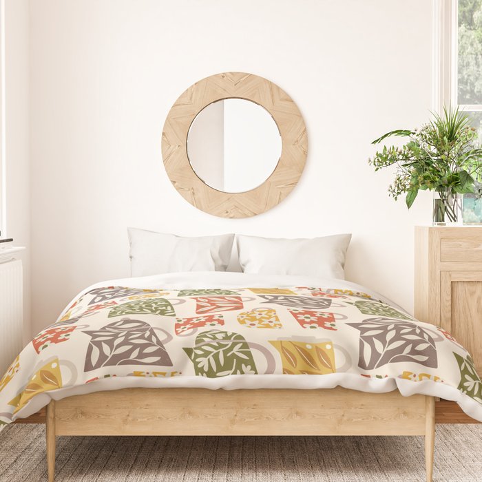 Buongiorno Retro Floral Coffee Duvet Cover Gallery Image 3