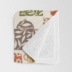 Buongiorno Retro Floral Coffee Throw Blanket Gallery Image 3
