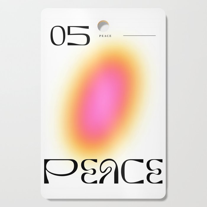 Modern soft blur gradient typography art Cutting Board Gallery Image 1